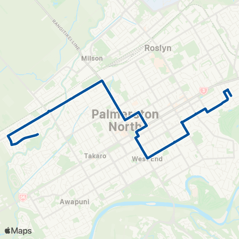 Horizons Regional Council Terrace End - Westbrook map