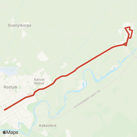 Horizons Regional Council Ashhurst Connector map