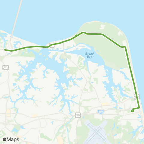 HRT Bay Front & Oceanfront Shuttle map