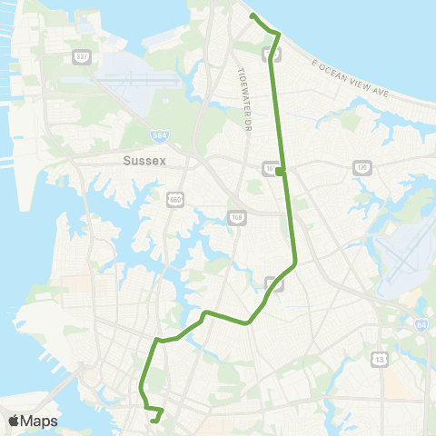 HRT Chesapeake Blvd map