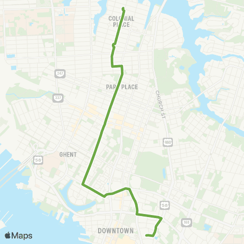 HRT Colonial Ave map