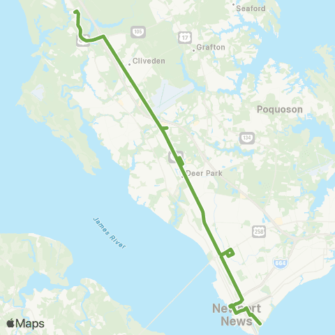 HRT 757x - Jefferson Ave map