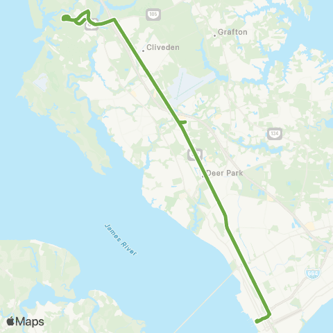 HRT Newport News TC - Oakland Industrial map