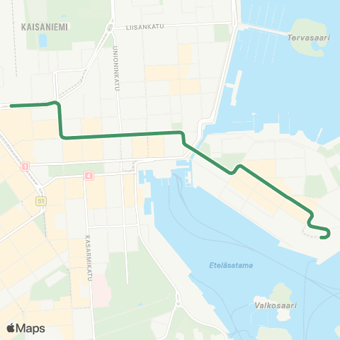 HSL Katajanokan terminaali - Päärautatieasema map