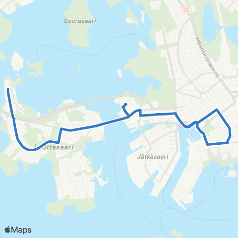 HSL Hietalahti-Punavuori-Ruoholahti-Lauttasaari (M)-Katajaharju map