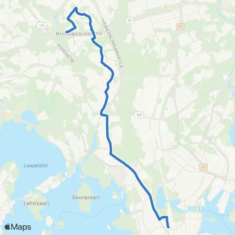 HSL Elielinaukio-Haaga-Kannelmäki map
