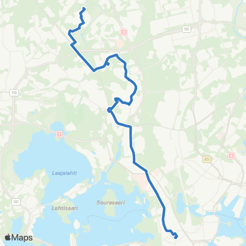 HSL Kamppi-Pohjois-Haagan asema map