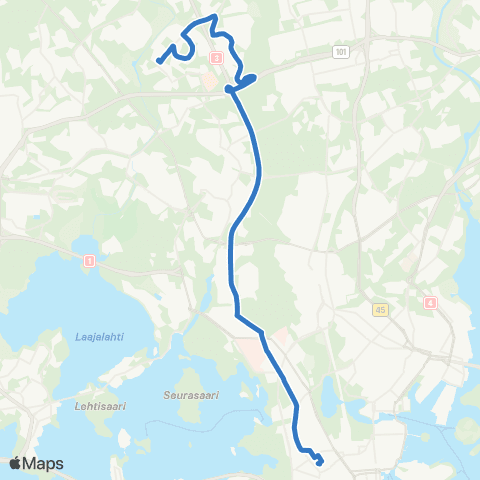 HSL Kamppi-Maununneva-Kannelmäki map