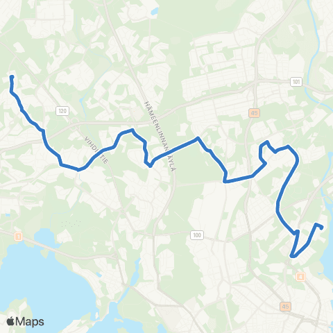 HSL Arabia-Oulunkylä-Maunula-Pohjois-Haaga-Konala-Uusmäki map