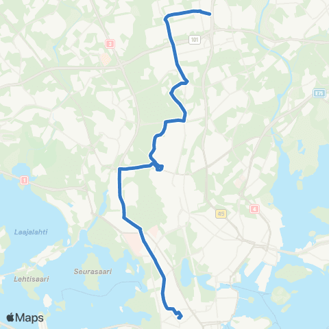 HSL Kamppi-Ruskeasuo-Maunula-Paloheinä map