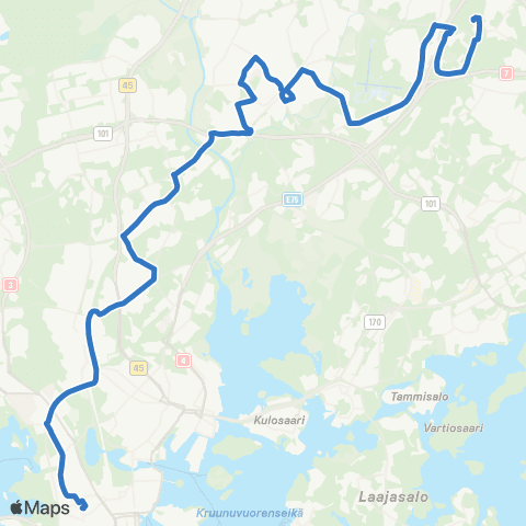 HSL Kamppi-Pasila-Käpylä-Malmi-Jakomäki map