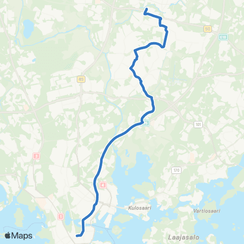 HSL Hakaniemi-Malmi-Puistolan as.-Ala-Tikkurila map