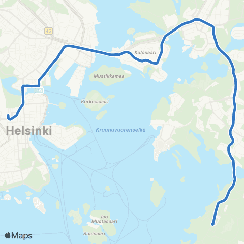 HSL Herttoniemi(M)-Santahamina map