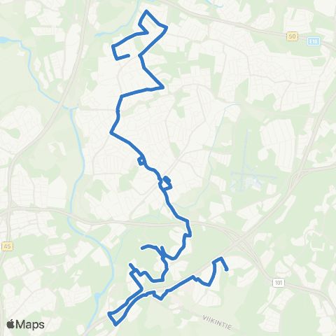HSL Viikki-Pihlajamäki-Malmi-Suutarila-Siltamäki map