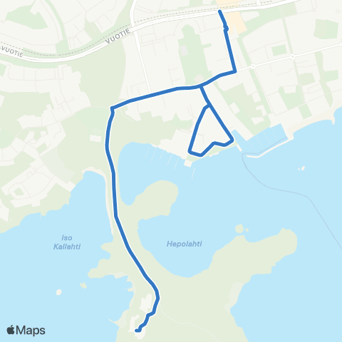 HSL Vuosaari(M)-Kallahti-Kallahdenniemi map