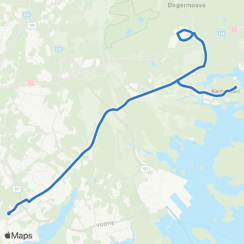 HSL Itäkeskus(M)-Östersundom-Landbo map