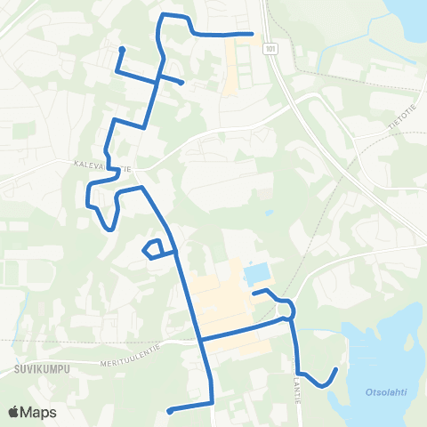 HSL Tapiola-Pohjois-Tapiola map