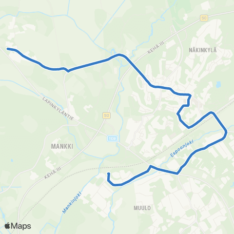HSL Lasilaakso-Kauklahti-Järvikylä map