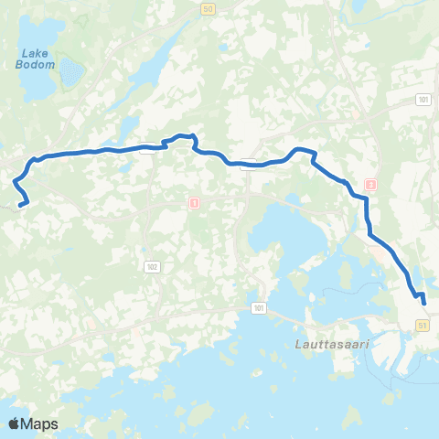 HSL Elielinaukio-Leppävaara-Espoon keskus map