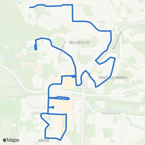 HSL Leppävaara-Lintukorpi map