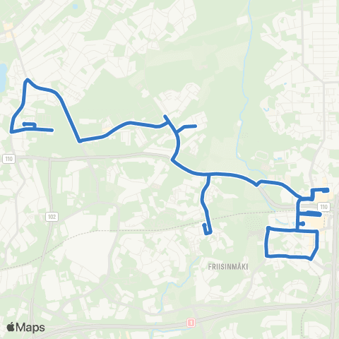 HSL Leppävaara-Karakallio-Viherlaakso map