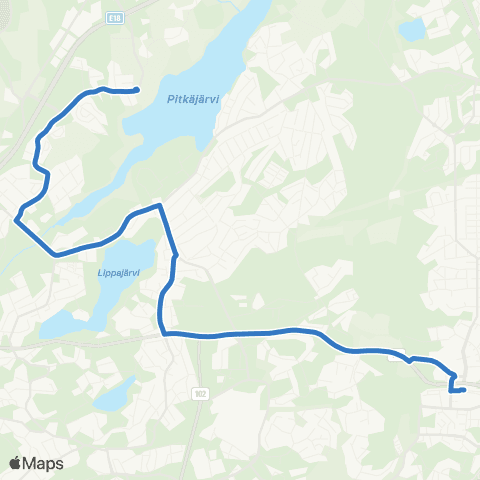 HSL Leppävaara-Viherlaakso-Vanhakartano map