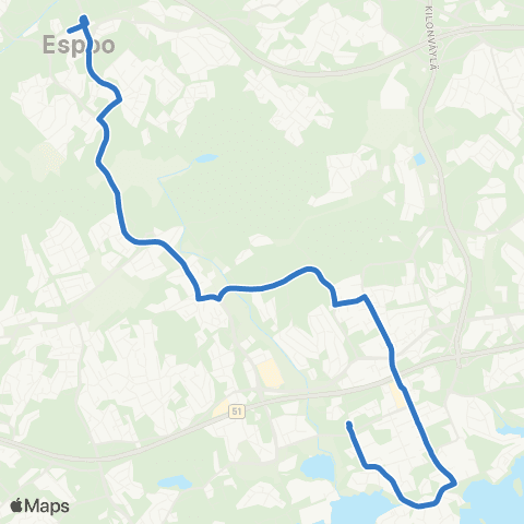 HSL Tiistilä-Matinkylä (M)-Olari-Espoon keskus map