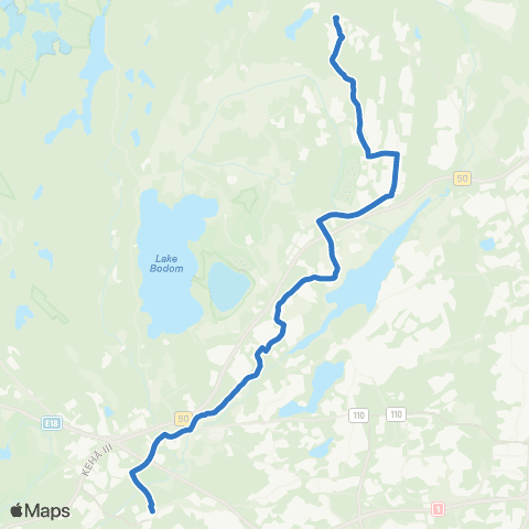 HSL Espoon keskus-Juvanmalmi-Kalajärvi map