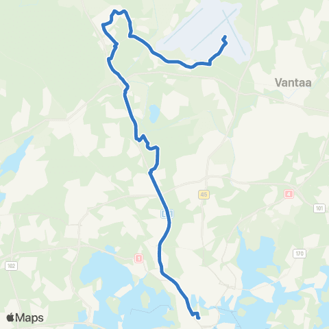 HSL Elielinaukio-Kivistö map