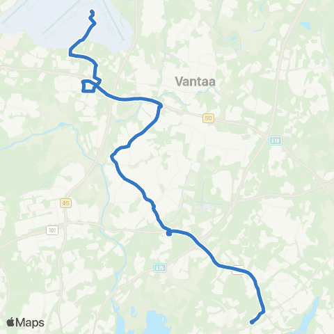 HSL Itäkeskus (M) - Malmi - Aviapolis - Lentoasema map