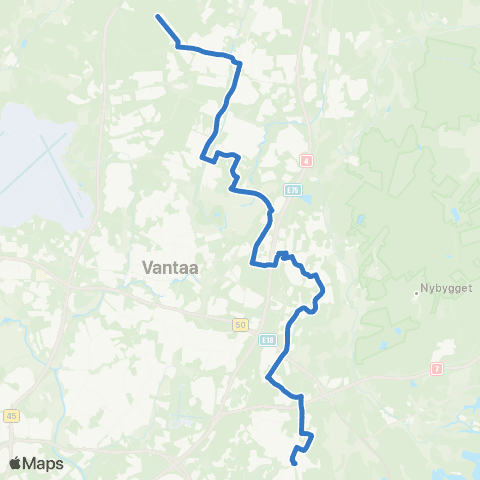 HSL Mellunmäki-Korso-Vierumäki map