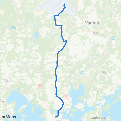 HSL Rautatientori-Kartanonkoski-Lentoasema map