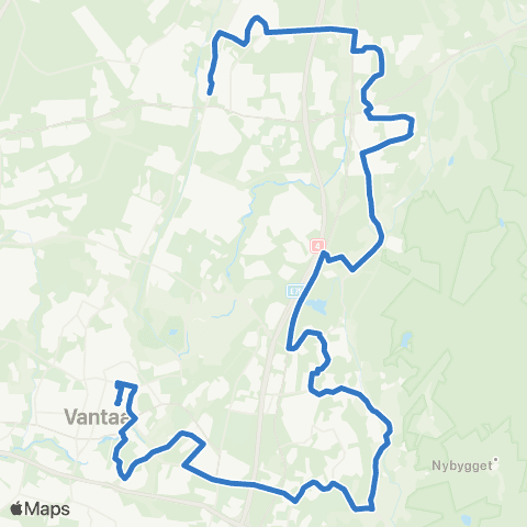 HSL Tikkurila-Sotunki-Nikinmäki-Leppäkorpi-Korso map