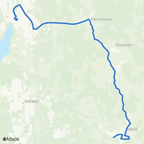 HSL Nikkilä-Etelä-Paippinen-Järvenpään asema map