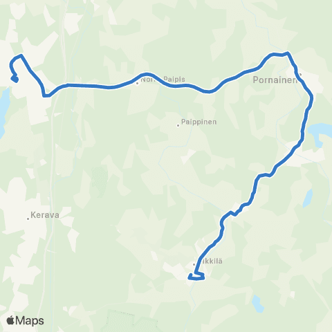 HSL Nikkilä-Pornainen-Pohjois-Paippinen-Järvenpään asema map