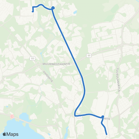 HSL Pasila-Myyrmäki map