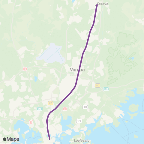 HSL Helsinki-Kerava map