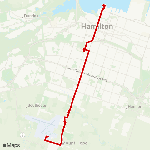HSR A-Line Express map