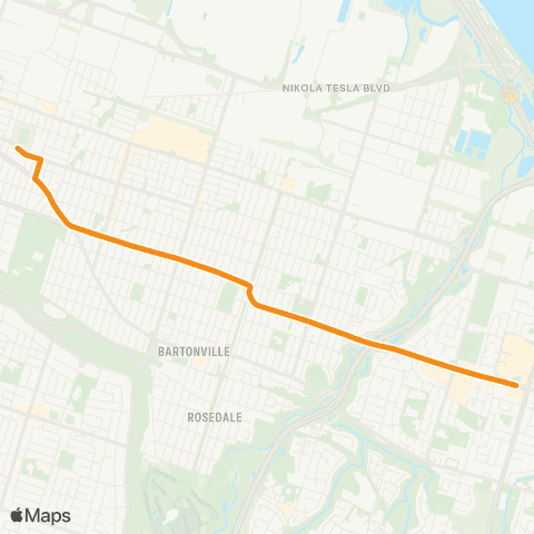 HSR Tiger-Cats Express map
