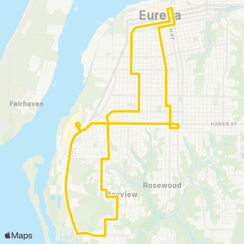 Eureka Transit System Eureka Gold Loop map
