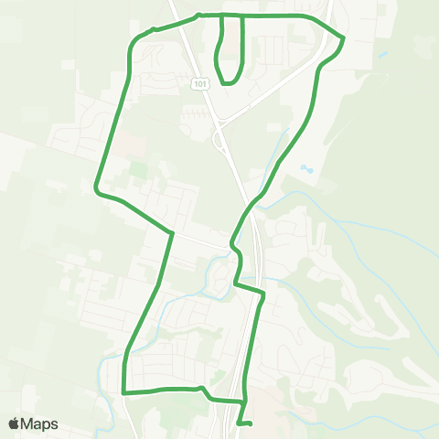 Arcata & Mad River Transit System Arcata Green & Gold Loop map