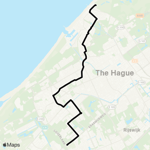 HTM Vrederust - Scheveningen Noorderstrand map