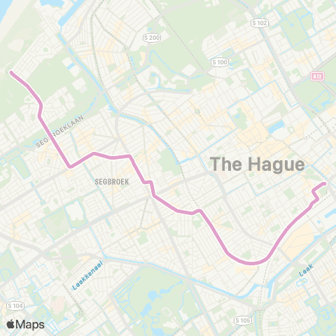 HTM Den Haag Duindorp - Station Den Haag HS map