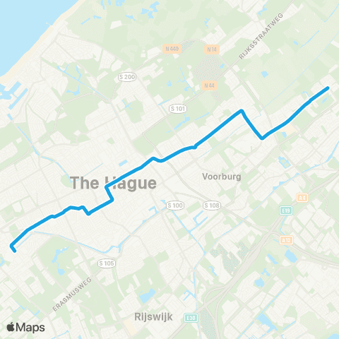 HTM Den Haag Leyenburg - Leidschendam Noord map
