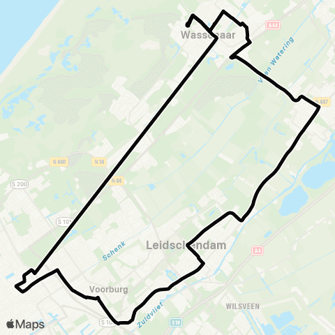 HTM Nachtlijn 2: CS - Leidschendam - Wassenaar map
