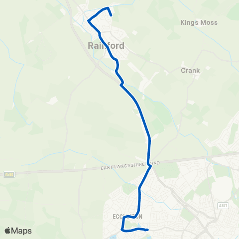 Huyton Travel Holme Road - Witton Way map