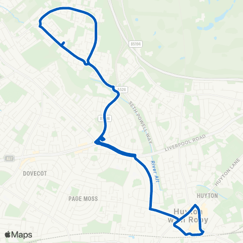 Huyton Travel Waterpark Drive - Waterpark Drive map