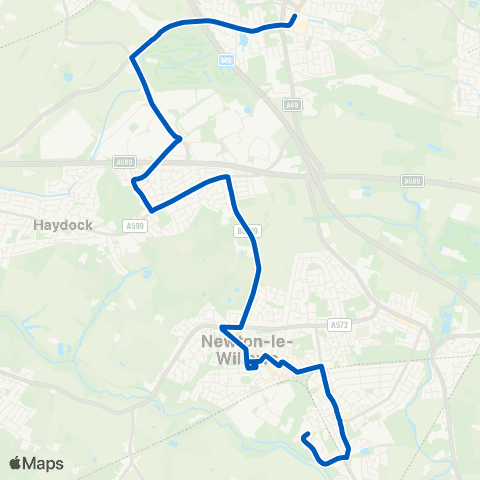 Huyton Travel Newton Hospital - The Gerard Centre map