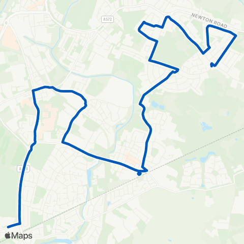 Huyton Travel Derbyshire Hill Rd - Sutton High School map