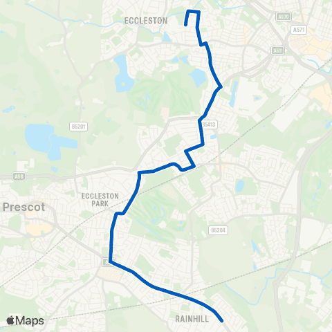 Huyton Travel De La Salle School - Lawton Road map